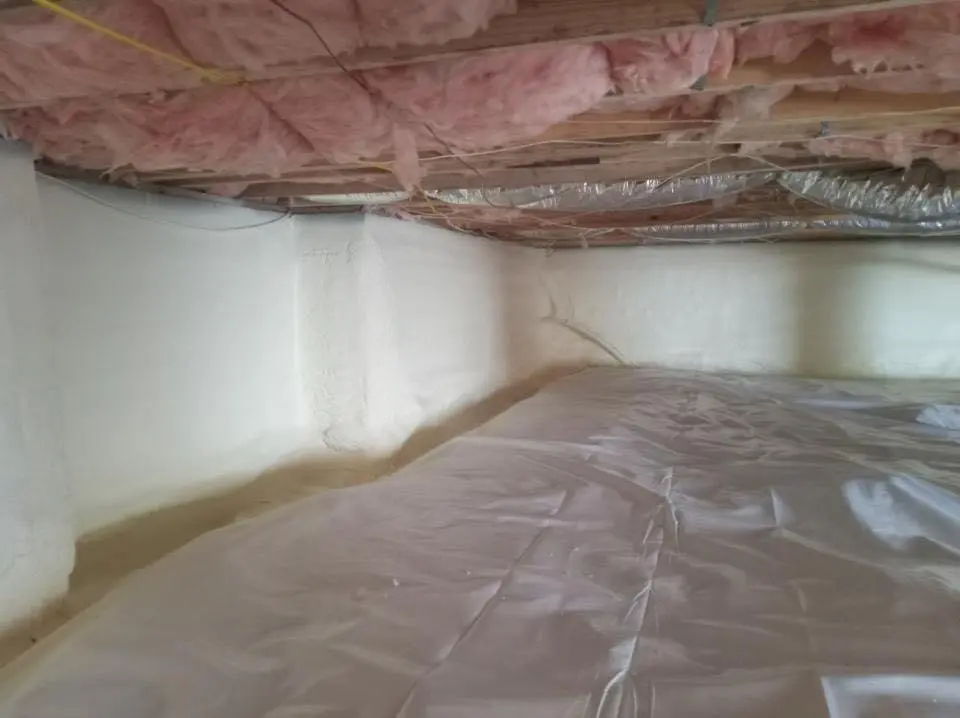 Crawl space encapsulation with closed-cell spray foam for Roof Waterproofing in Chicago Heights